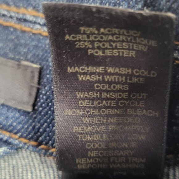 Liz Claiborne Jean Jacket Blue Collared  Denim Women's Medium Button - Picture 8 of 16